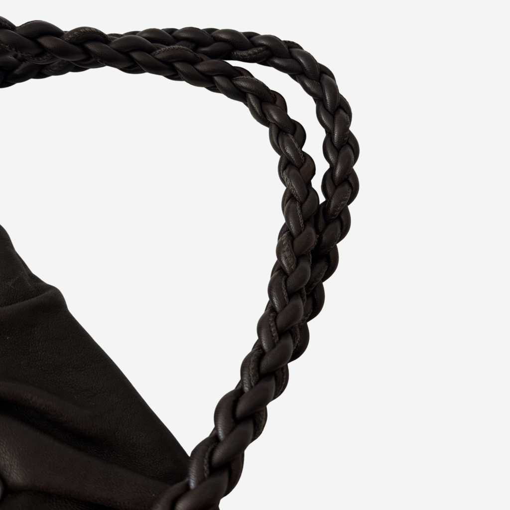 Braided Handle Shoulder Bag