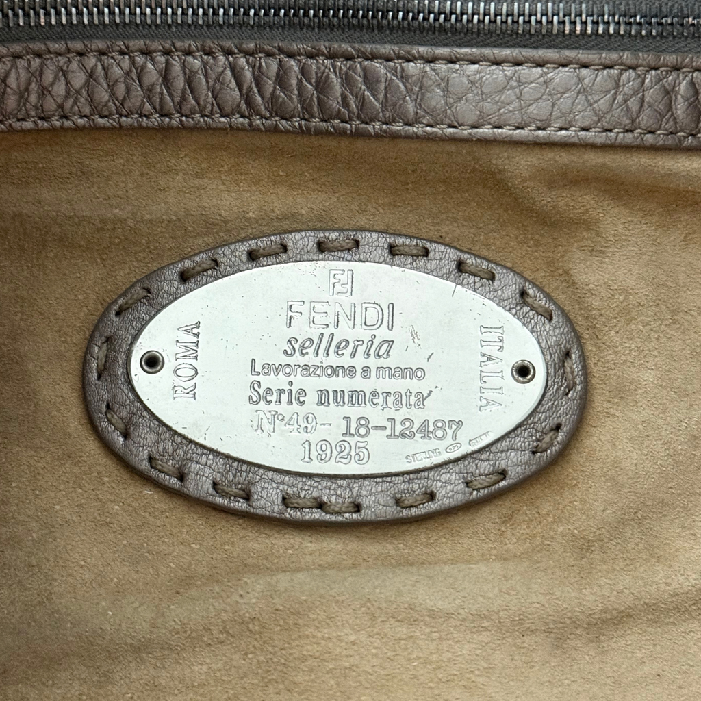 Fendi Selleria Metallic Leather Shoulder Bag