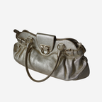 Ferragamo Large Metallic Gancini Marisa Bag