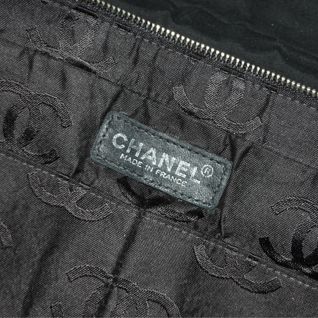 2002 Nylon Large Chocolate Bar Flap Bag