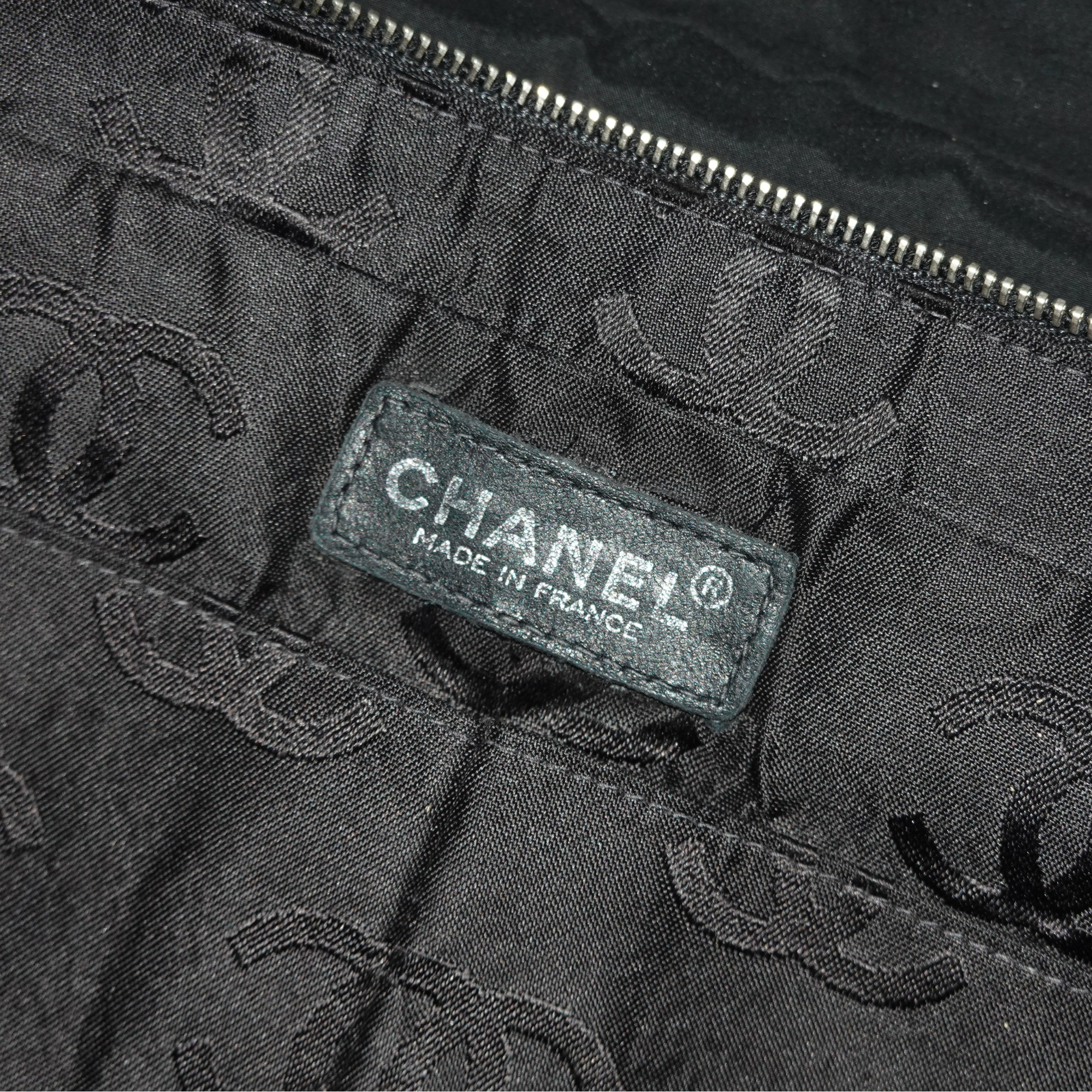 2002 Nylon Large Chocolate Bar Flap Bag
