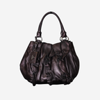 Prada Nappa Mordore Ruffle Hobo Bag