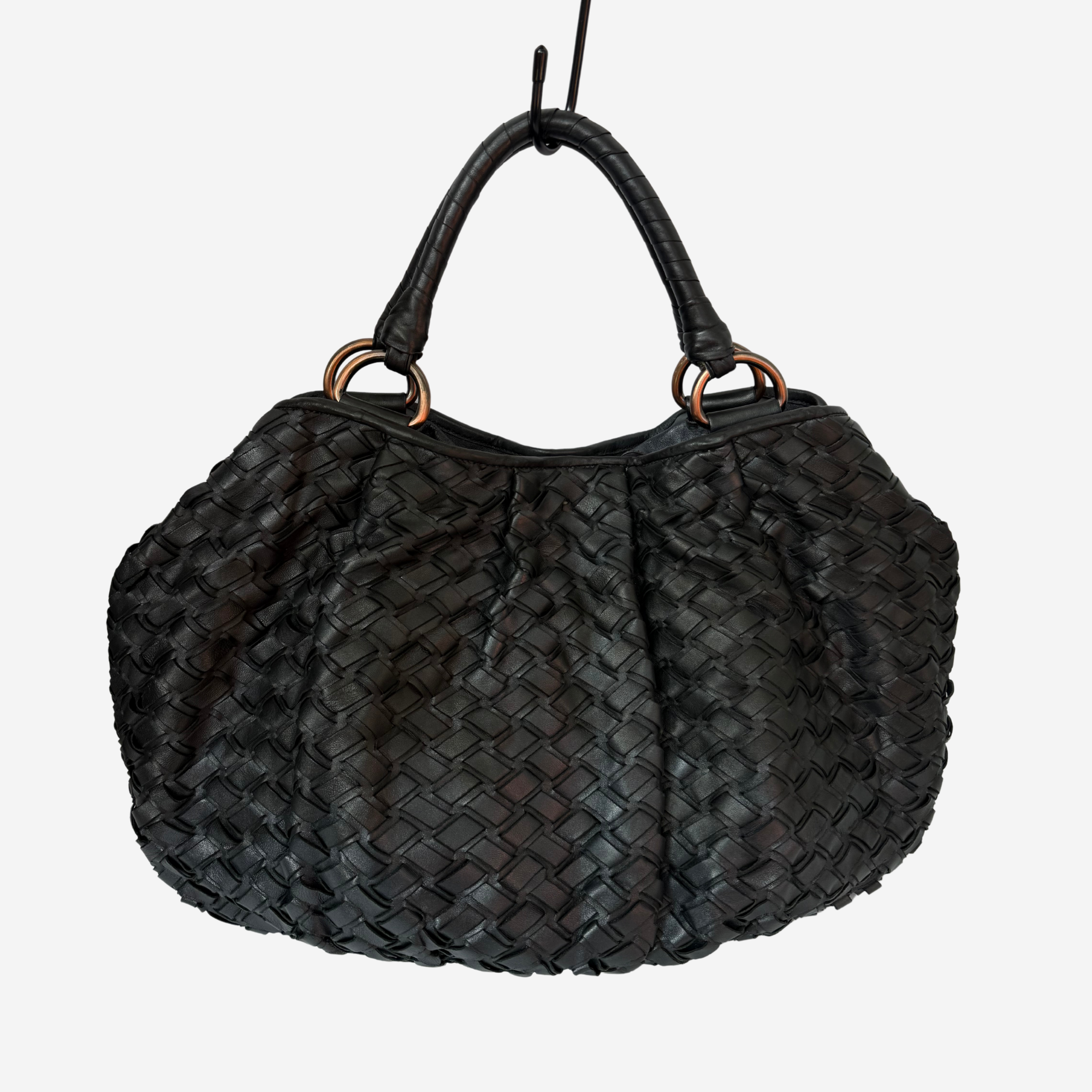 Leather Woven Tote