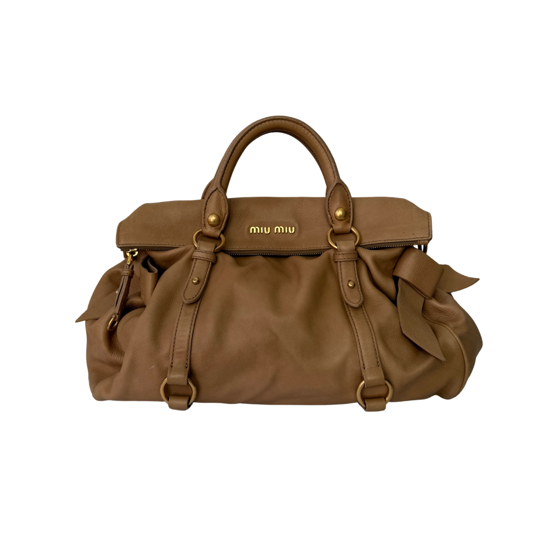 Miu Miu - Vitello Lux Bow Satchel