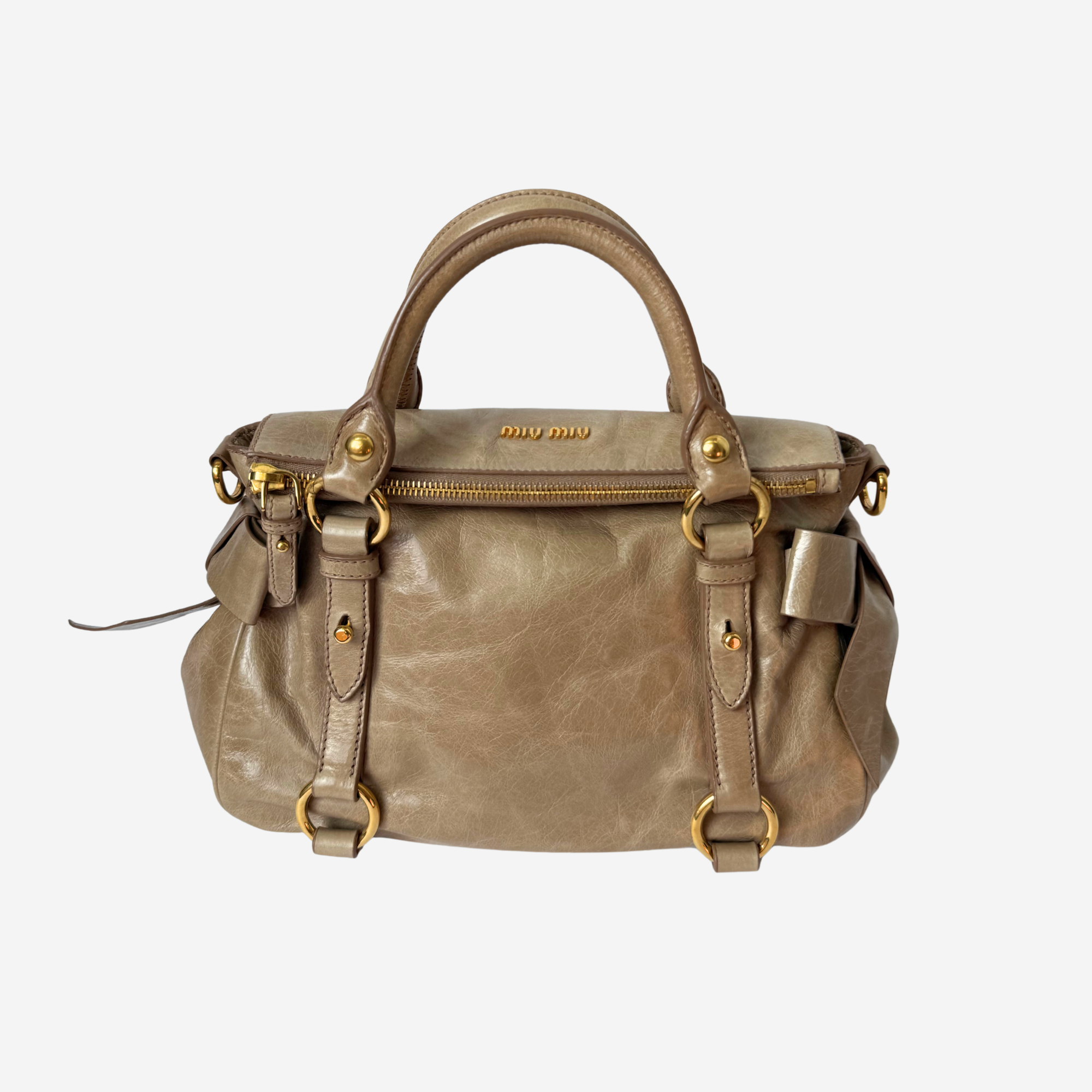Vitello Lux Bow Satchel