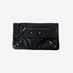 Balenciaga 2012 Black Giant 12 Envelope Clutch