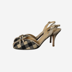 Yves Saint Laurent Plaid Slingback Heels