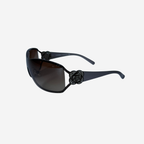 Chanel 4164-B Camellia Crystal Shield Sunglasses