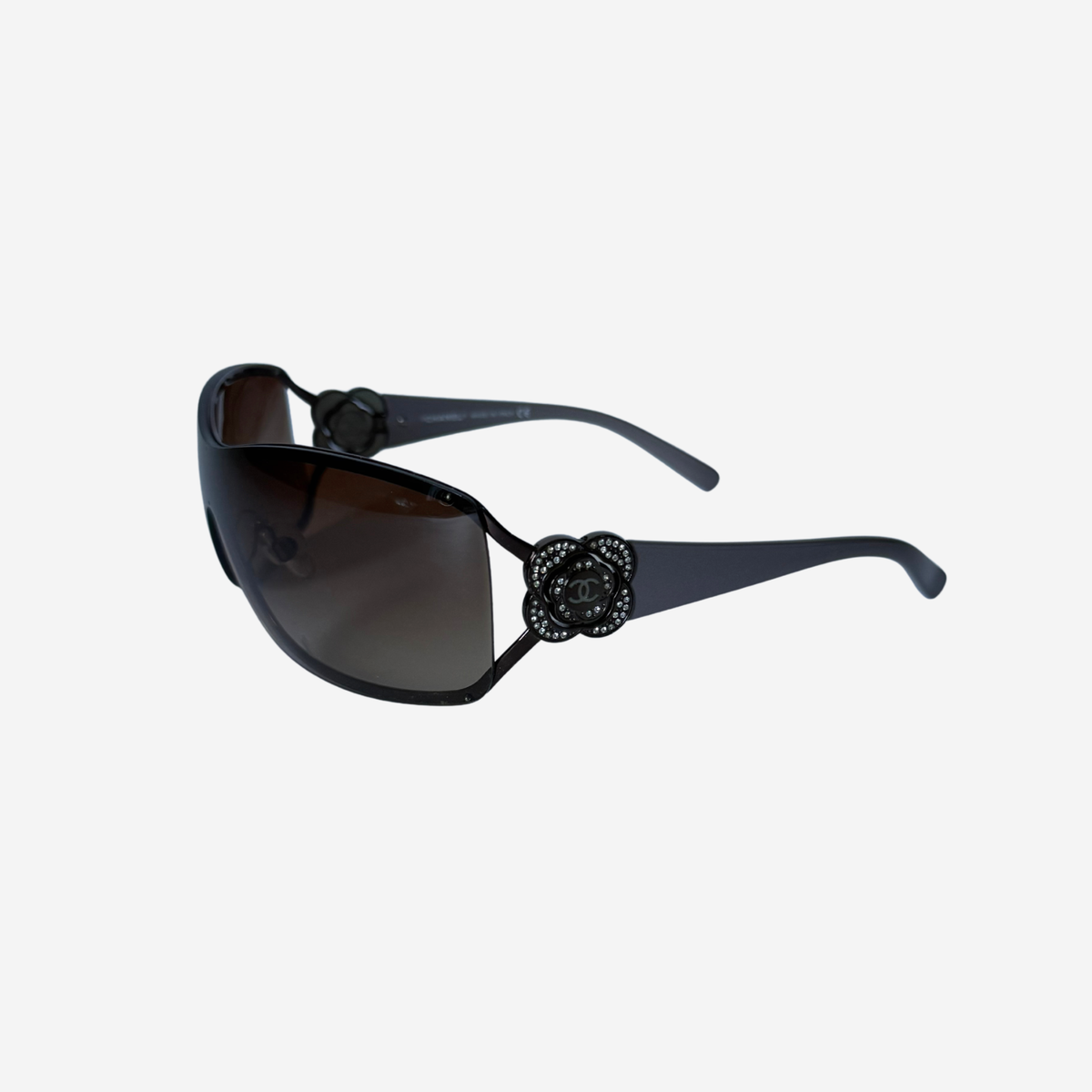 Chanel 4164-B Camellia Crystal Shield Sunglasses