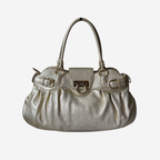 Ferragamo Large Metallic Gancini Marisa Bag
