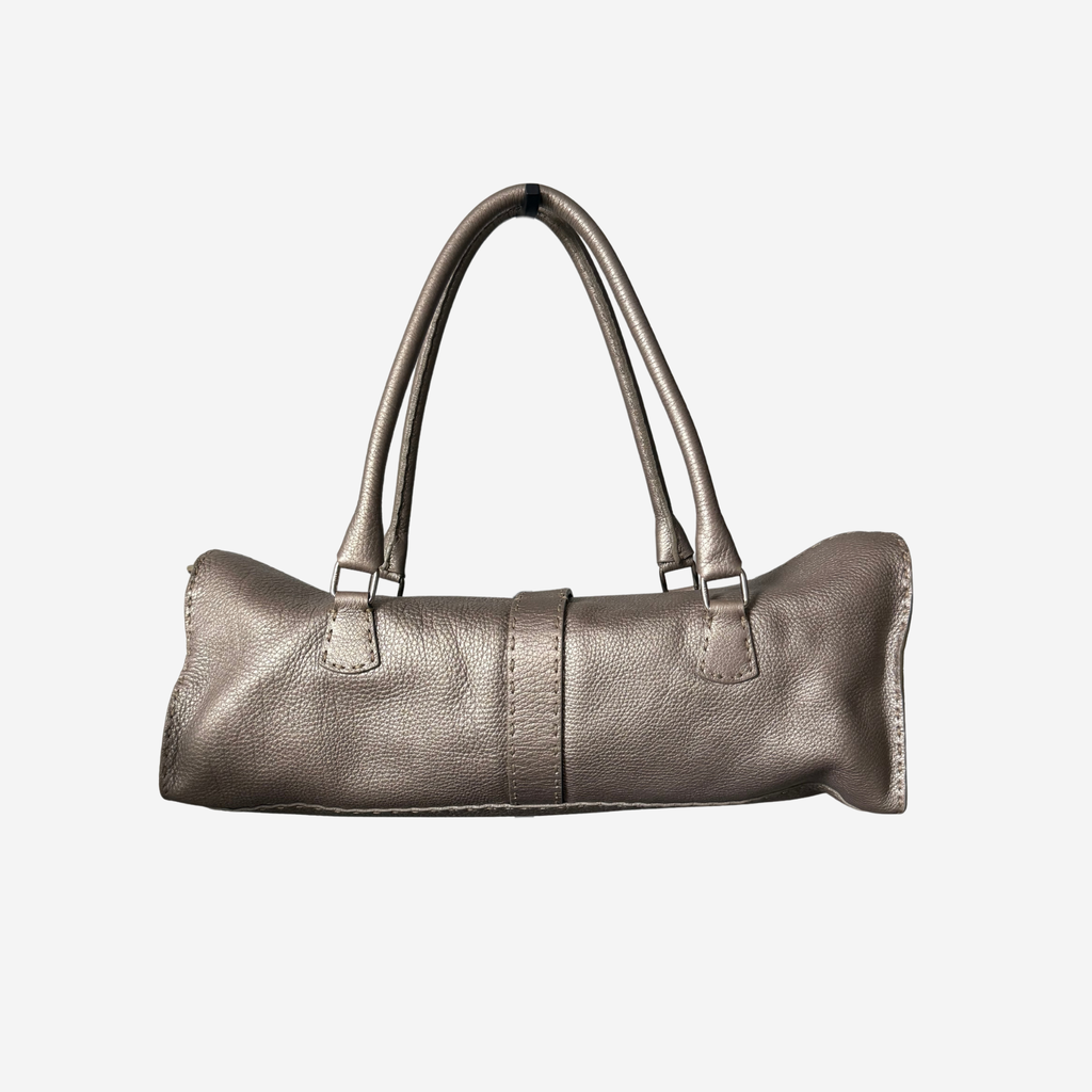 Fendi Selleria Metallic Leather Shoulder Bag