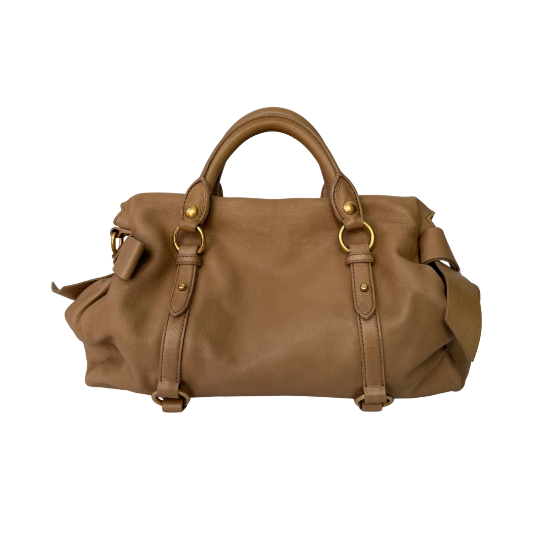 Miu Miu - Vitello Lux Bow Satchel