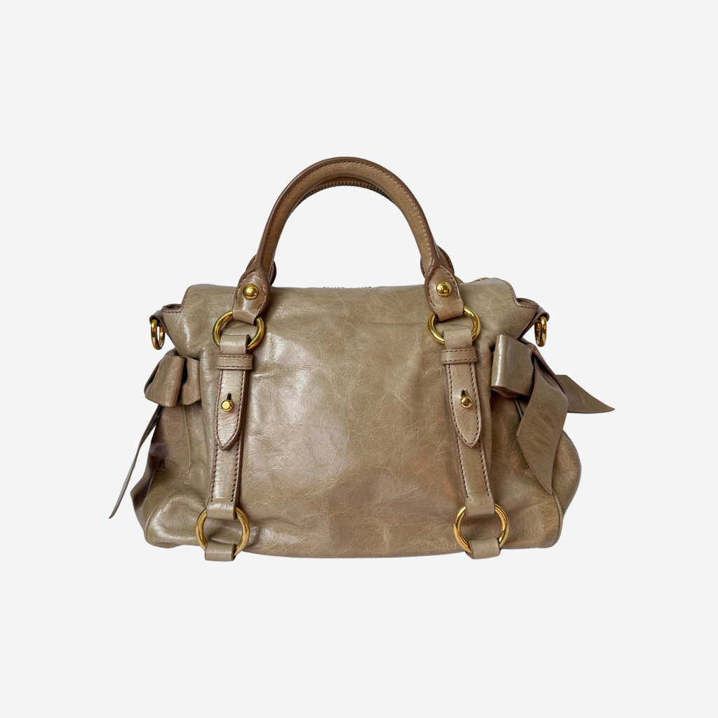 Vitello Lux Bow Satchel
