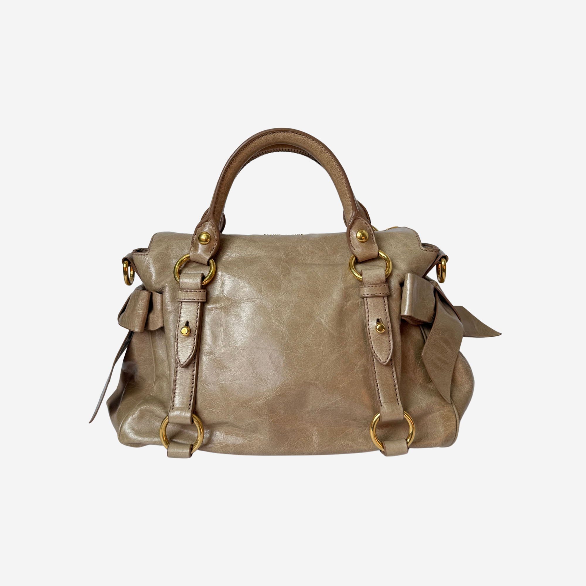 Vitello Lux Bow Satchel