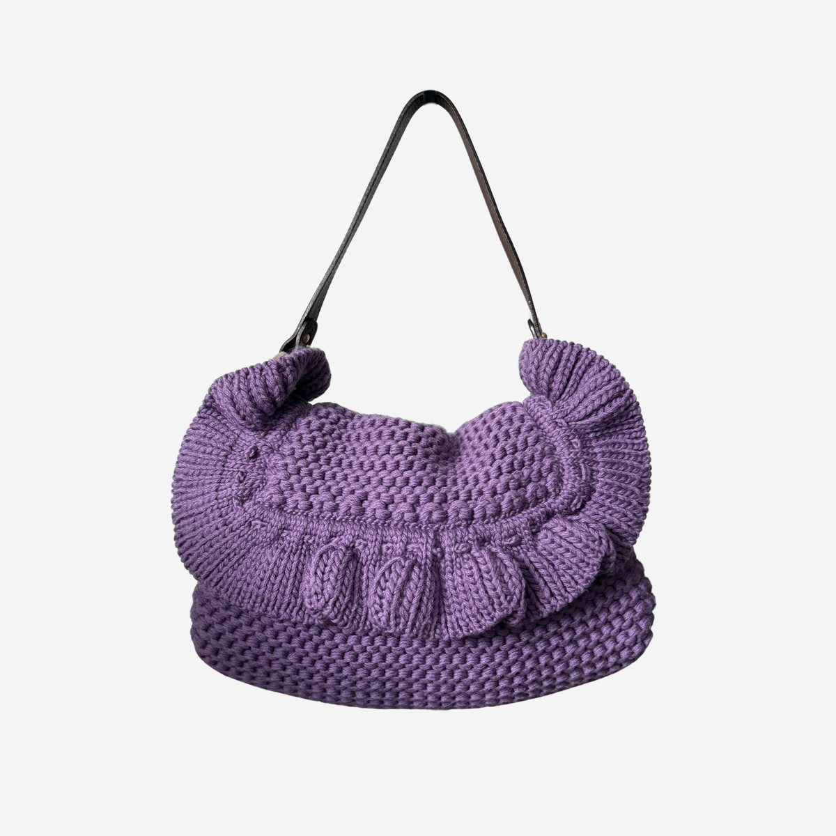 Fendi Wool Crocheted Chef Shoulder Bag