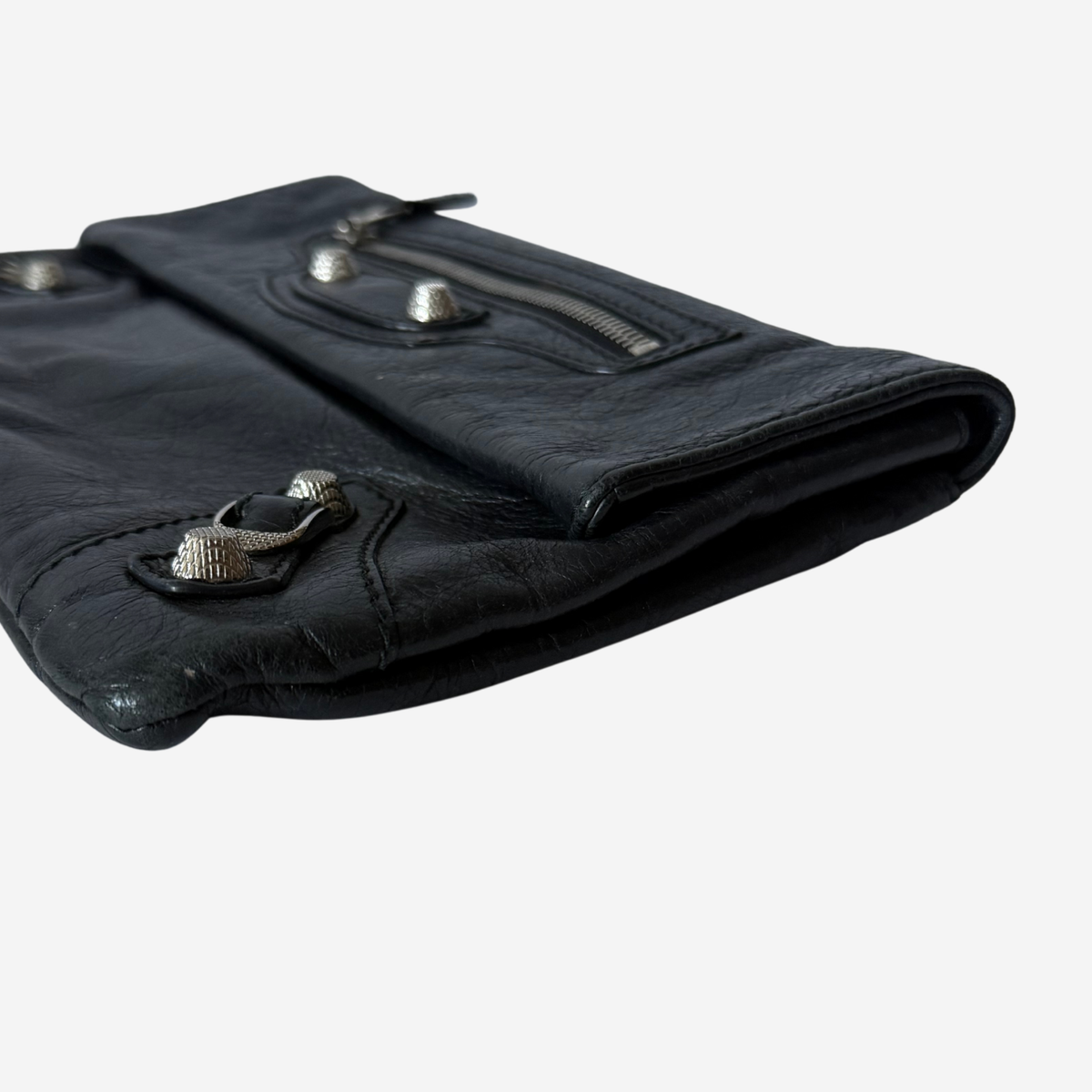 Balenciaga 2012 Black Giant 12 Envelope Clutch