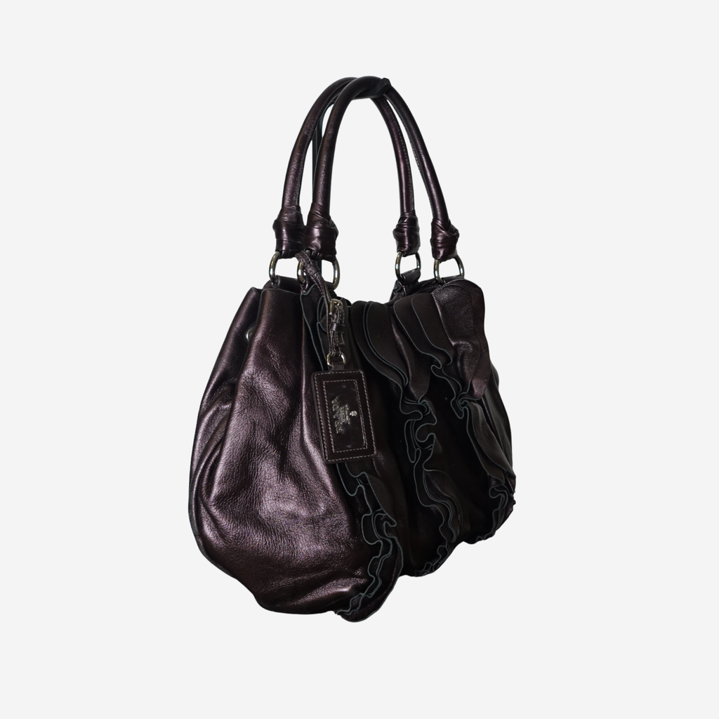 Nappa Mordore Ruffle Hobo Bag