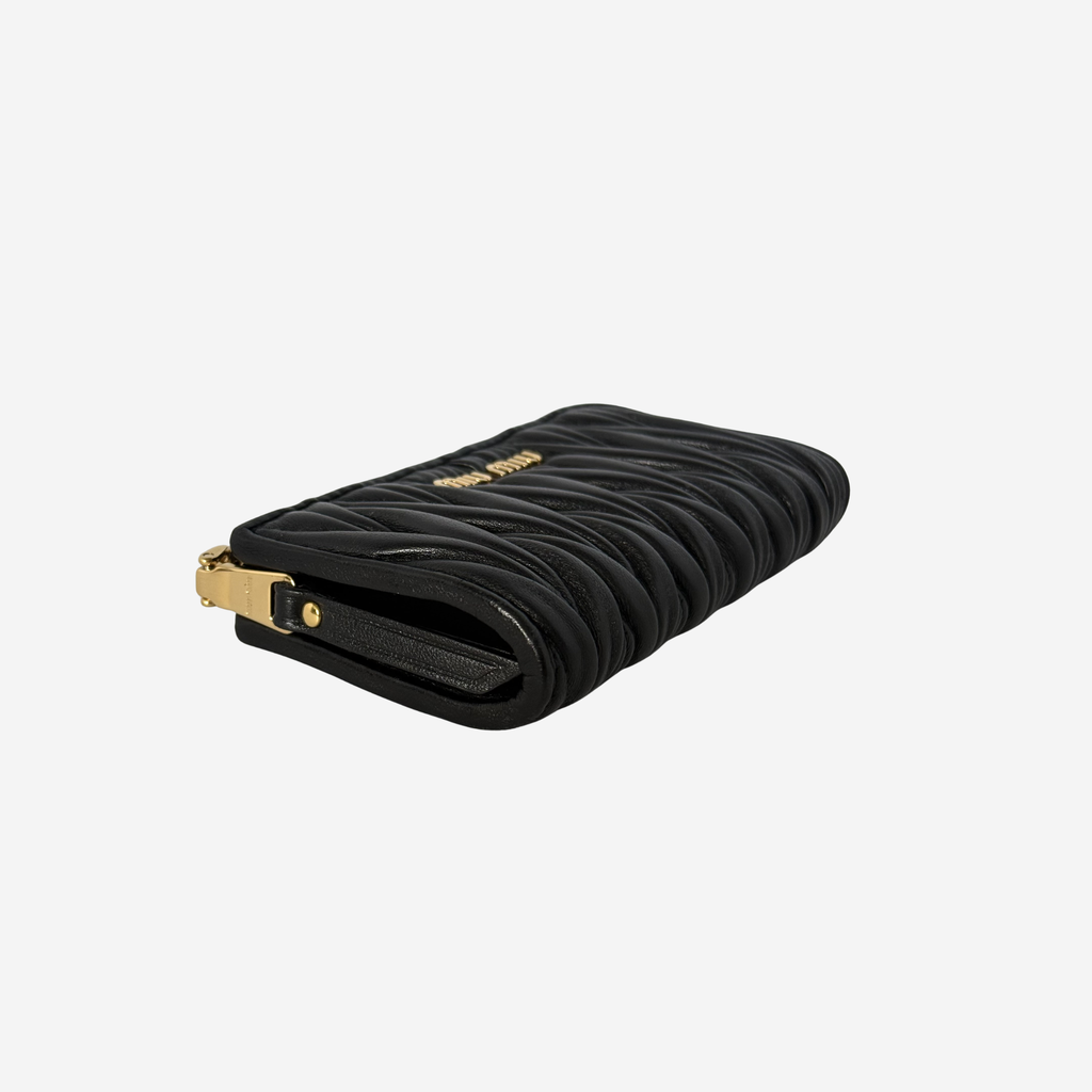 Matelassé L-Zip Coin Case