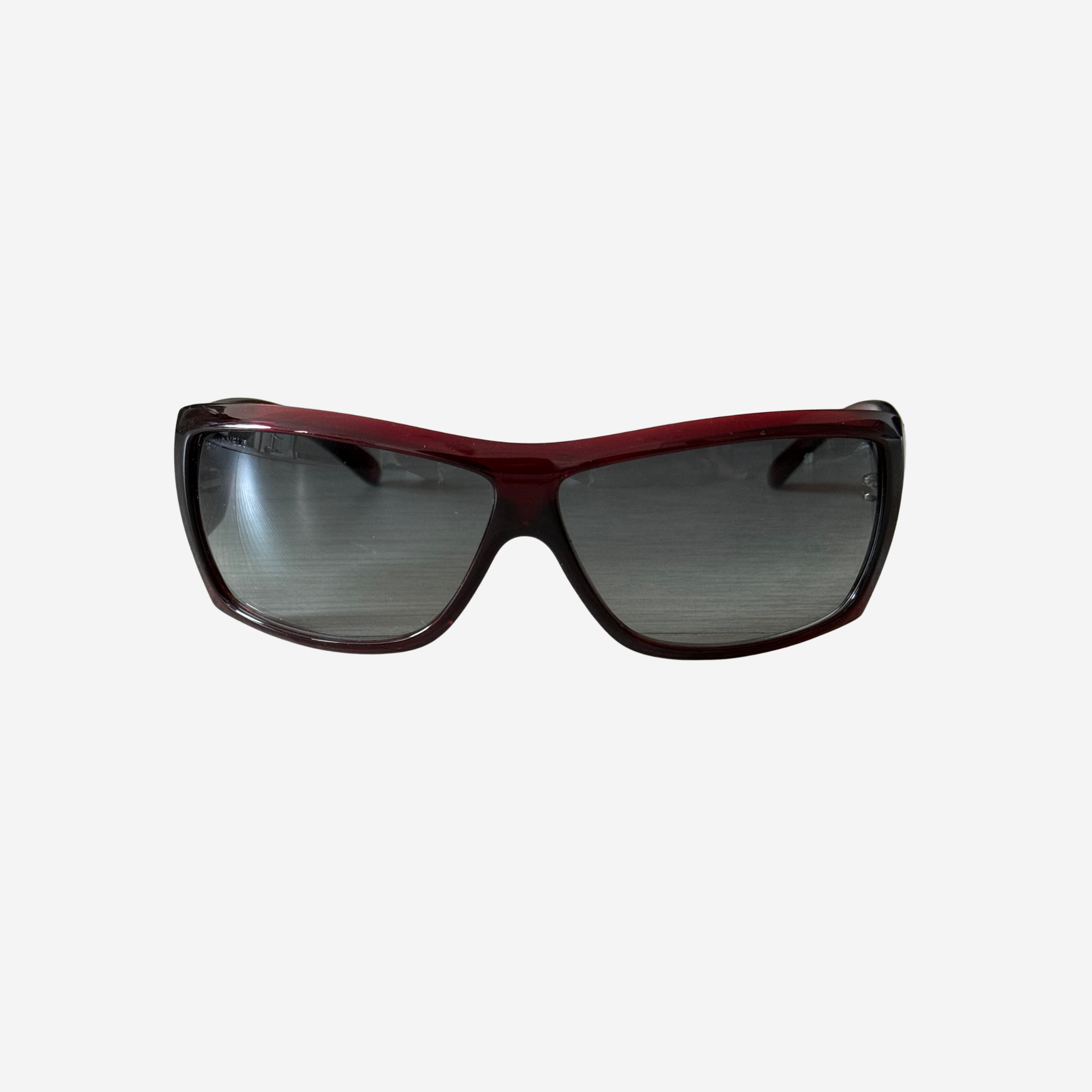 6021-B Crystal CC Shield Sunglasses