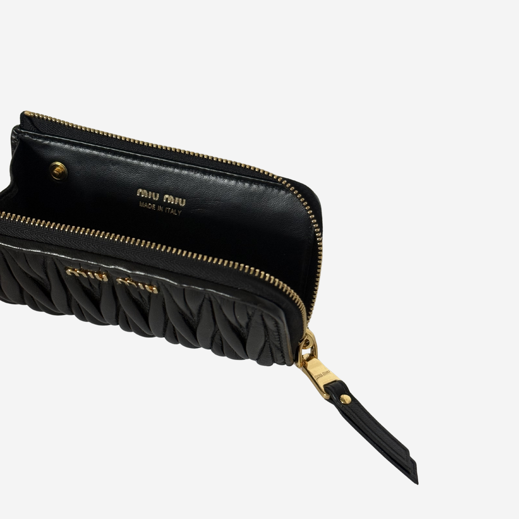 Matelassé L-Zip Coin Case
