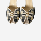 Yves Saint Laurent Plaid Slingback Heels