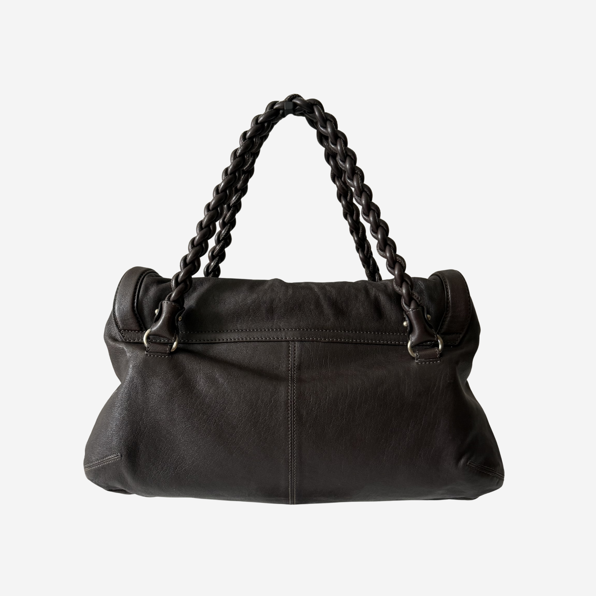 Braided Handle Shoulder Bag