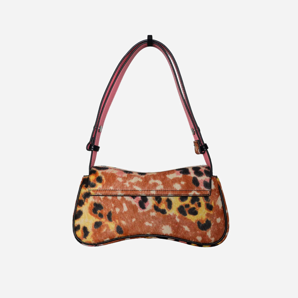 Printed Fur Play Clutch