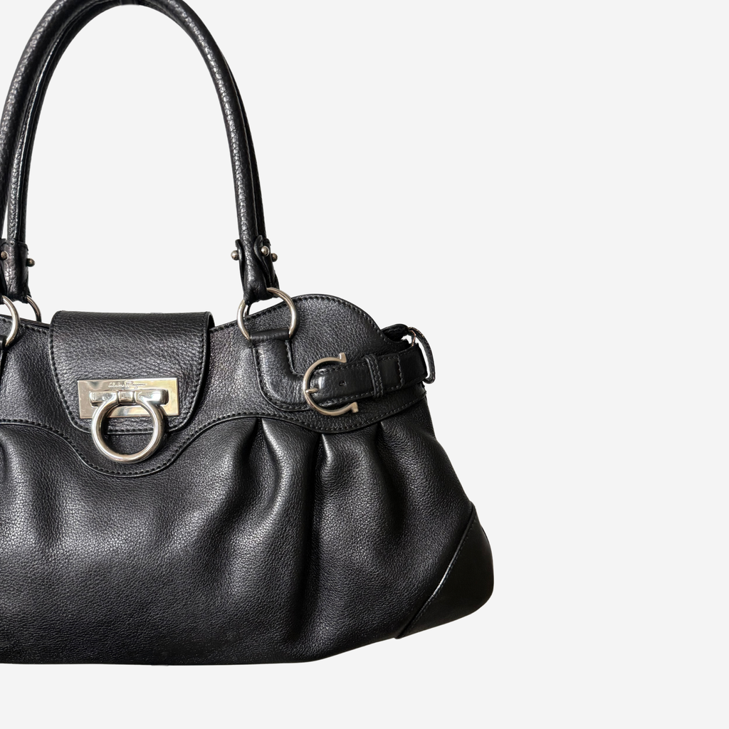Ferragamo Large Gancini Marisa Shoulder Bag