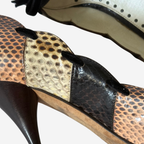 Yves Saint Laurent Multicolour Python Heels 37.5