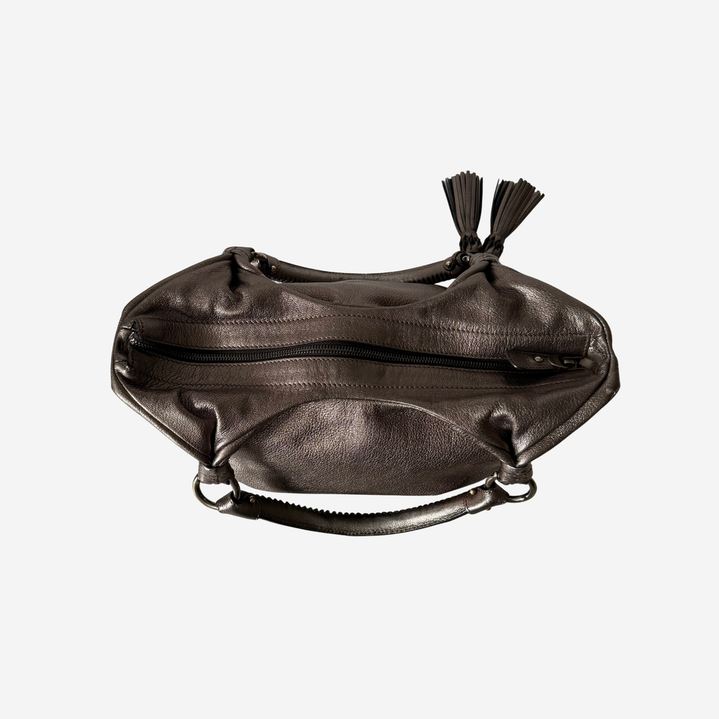Metallic Top Handle Hobo