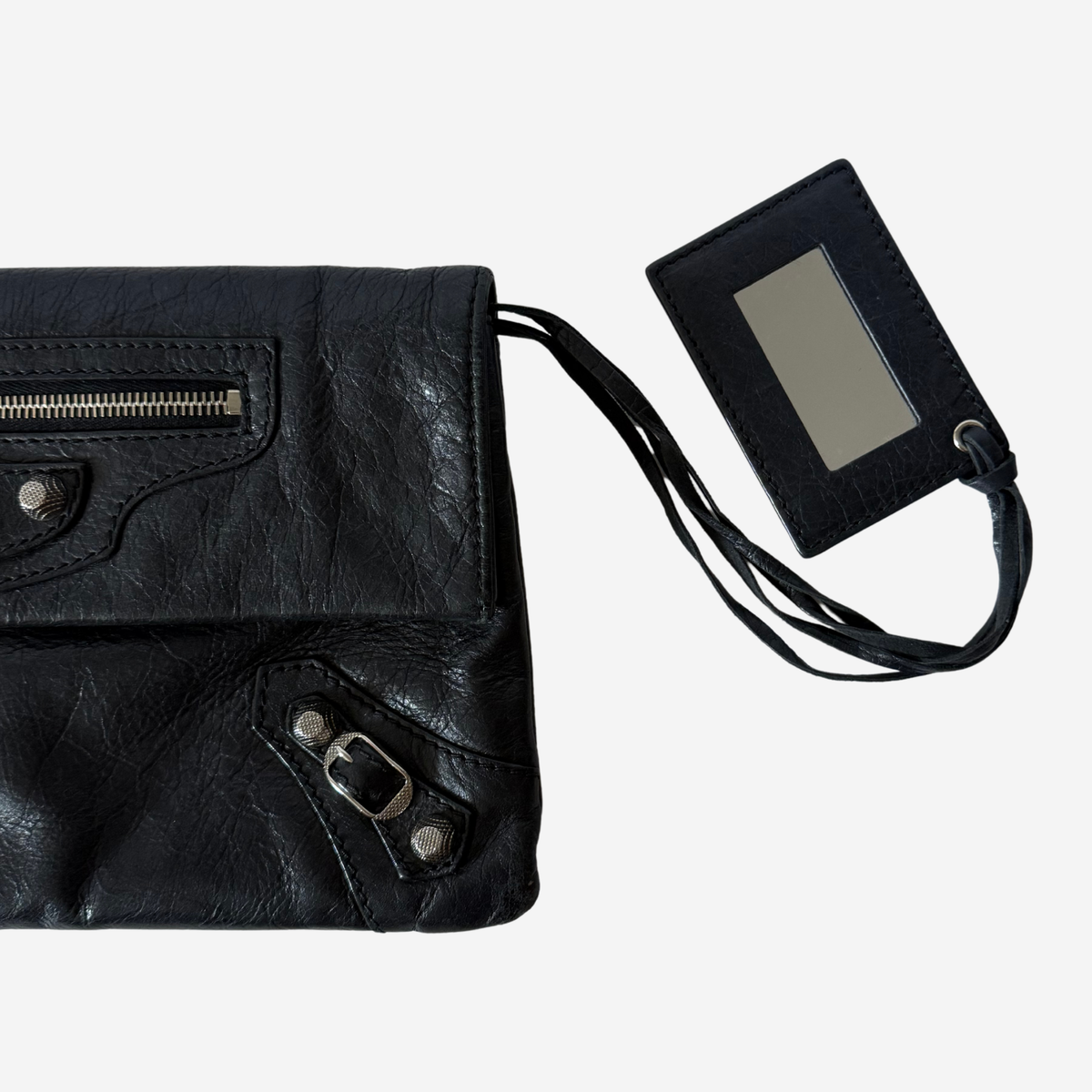 Balenciaga 2012 Black Giant 12 Envelope Clutch