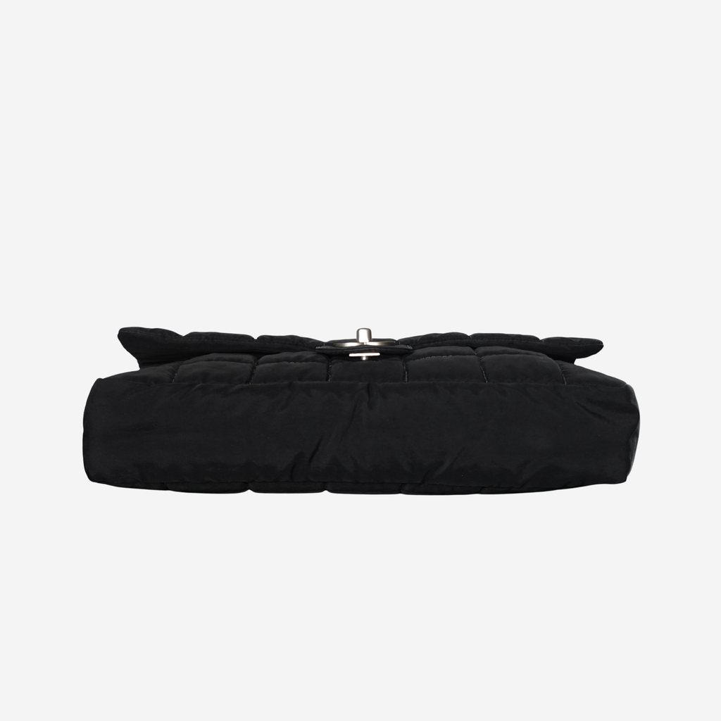 2002 Nylon Large Chocolate Bar Flap Bag