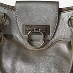 Ferragamo Large Metallic Gancini Marisa Bag