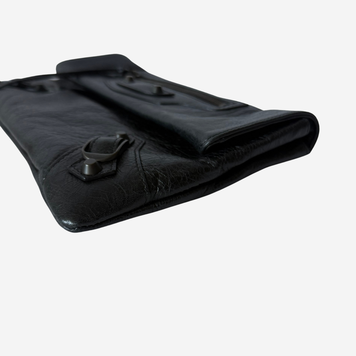 Balenciaga 2012 Black Classic Envelope Clutch
