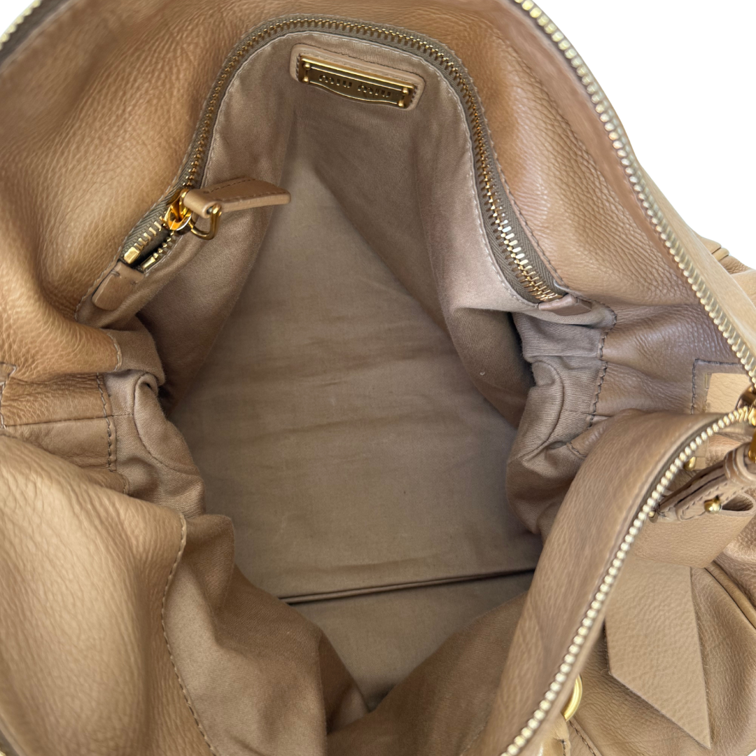 Miu Miu - Vitello Lux Bow Satchel