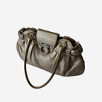 Ferragamo Small Metallic Gancini Marisa Bag