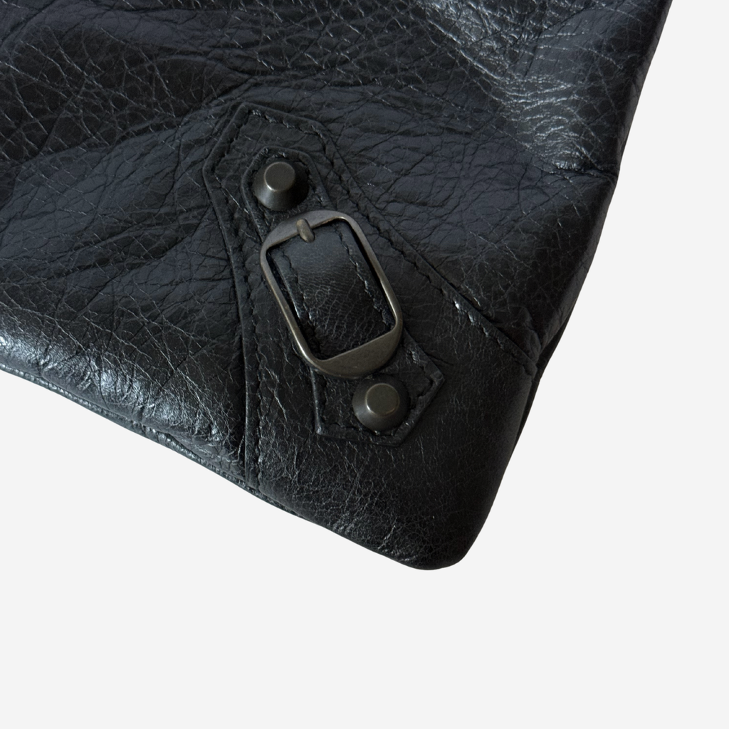 Balenciaga 2012 Black Classic Envelope Clutch