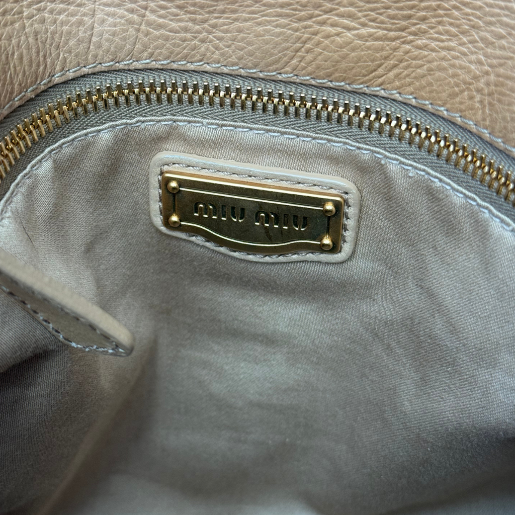 Miu Miu - Vitello Lux Bow Satchel