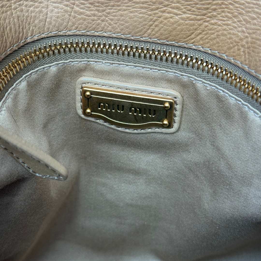 Miu Miu - Vitello Lux Bow Satchel