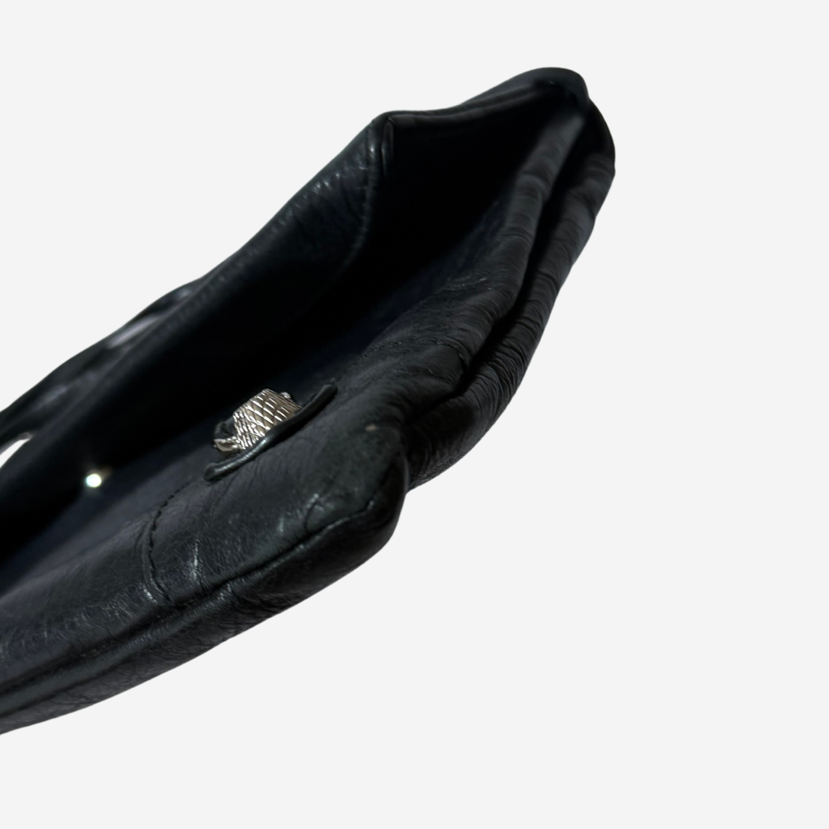 Balenciaga 2012 Black Giant 12 Envelope Clutch