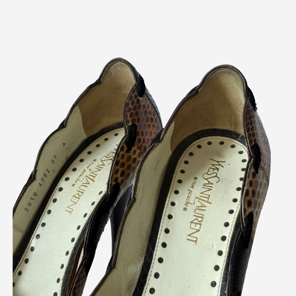 Yves Saint Laurent Multicolour Python Heels 37.5