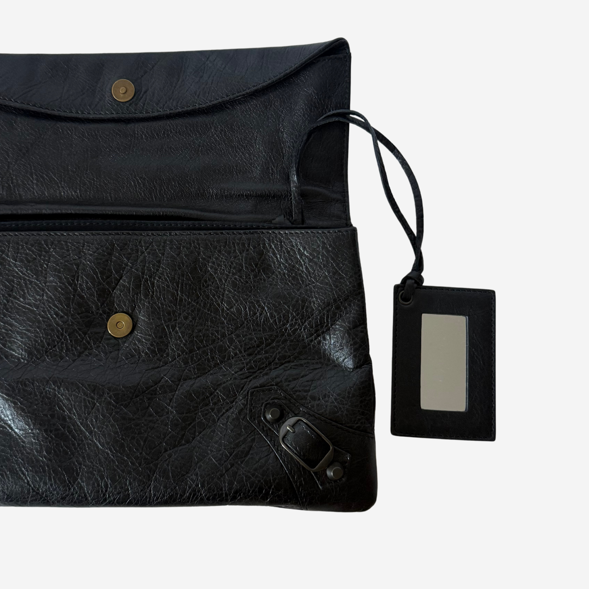 Balenciaga 2012 Black Classic Envelope Clutch
