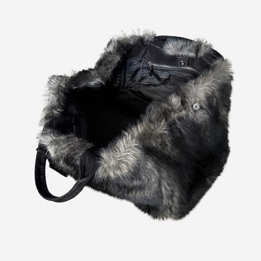 Prada Eco Marmotta Faux Fur Tote