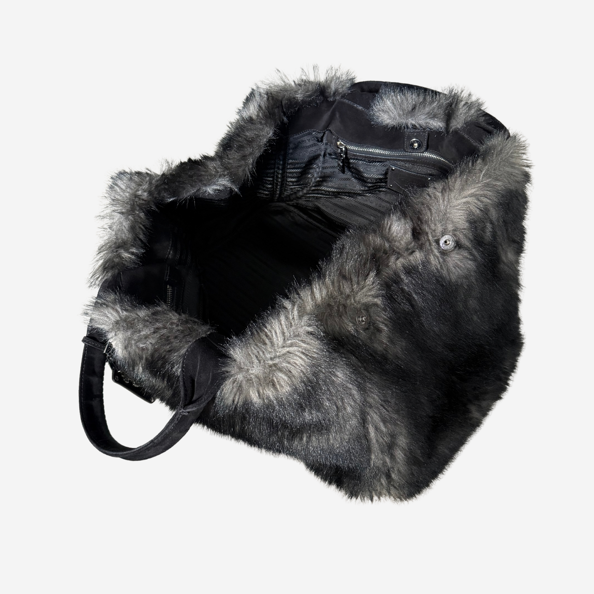 Prada Eco Marmotta Faux Fur Tote