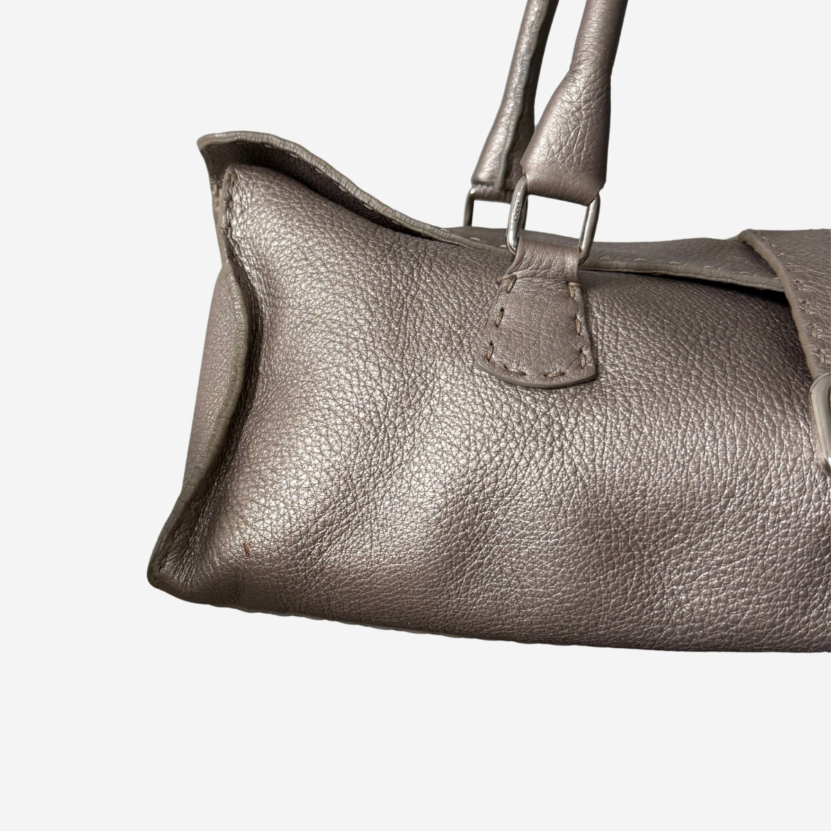 Fendi Selleria Metallic Leather Shoulder Bag
