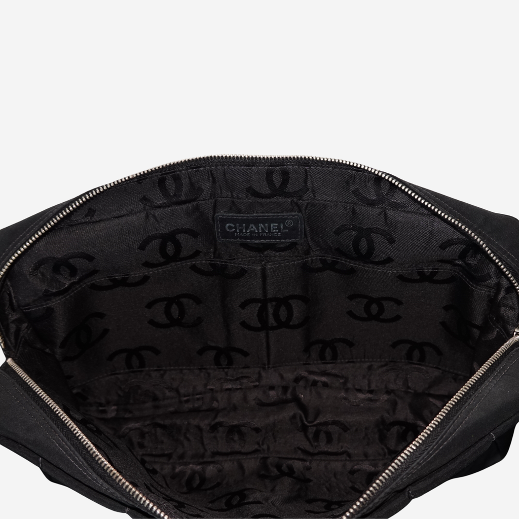 2002 Nylon Large Chocolate Bar Flap Bag