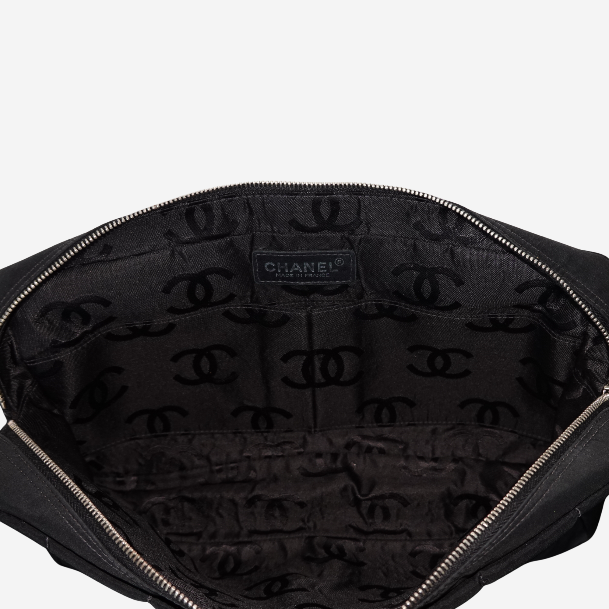 2002 Nylon Large Chocolate Bar Flap Bag