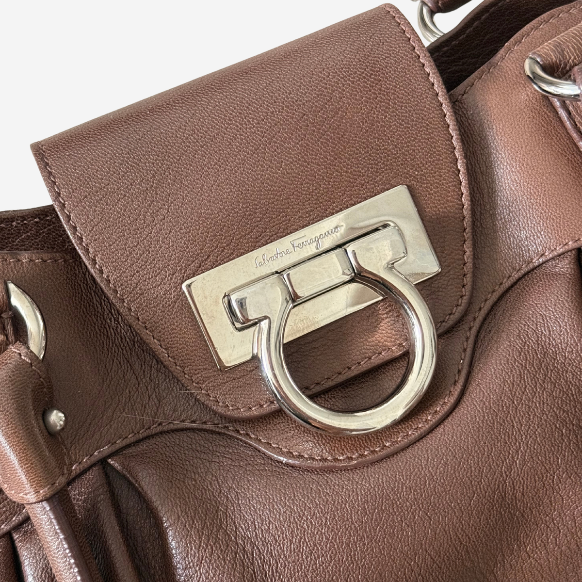 Ferragamo Small Gancini Marisa Shoulder Bag