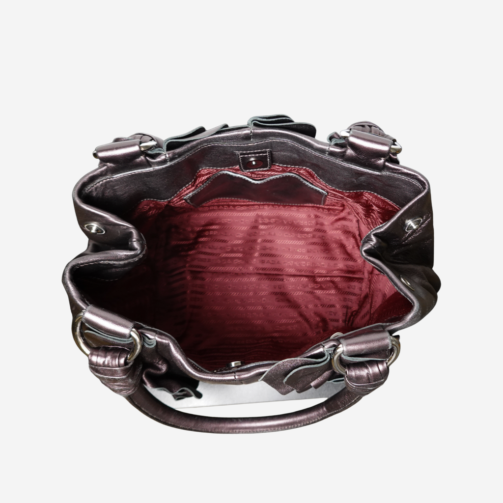 Nappa Mordore Ruffle Hobo Bag