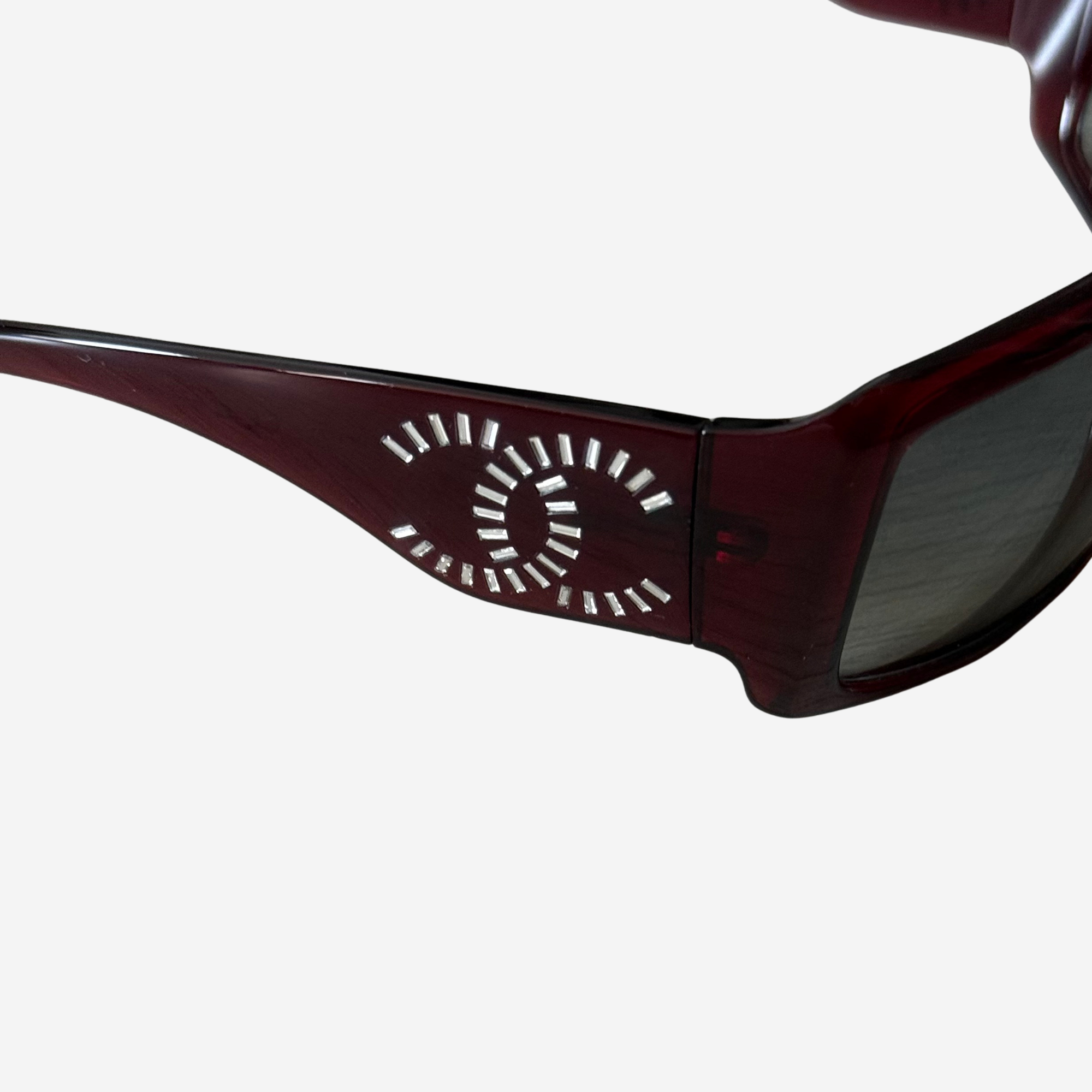 6021-B Crystal CC Shield Sunglasses